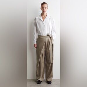 COS Fluid Wrap-Front Wide-Leg Pants - NWT